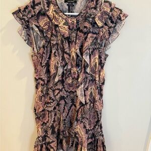 Isabel Marant Pink and Purple Patterned Top